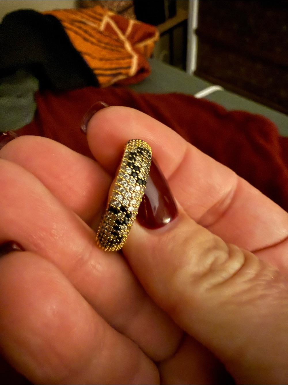 Gold-Tone Pavé Crystals cheetah ring